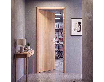 Bloc-porte Fin de chantier RAKEL ** thermique Chêne plaqué - Huisserie 70-Lapeyre