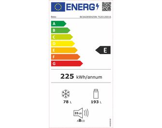 Réfrigérateur congélateur intégrable Beko BCSA285E4ZSN-Lapeyre