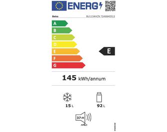 Réfrigérateur congélateur sous plan encastrable Beko BU1154HCN | Lapeyre