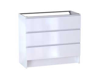 Meuble sous vasque reposant L.100 cm, 3 tiroirs, décor verni laqué FORMEO Main Image