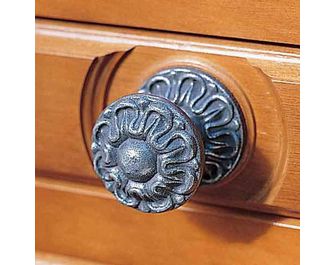 Bouton de tirage Lorraine fer patiné - Portes
