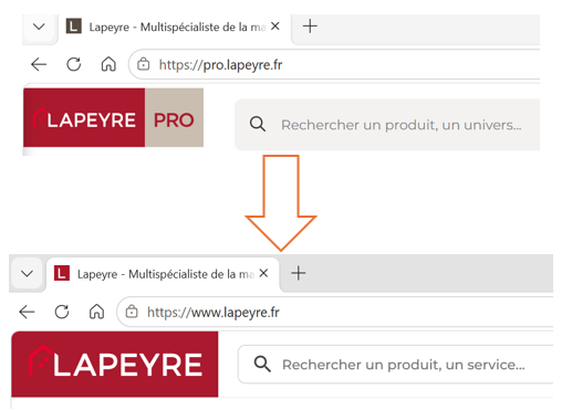 Redirection automatique de pro.lapeyre.fr vers www.lapeyre.fr