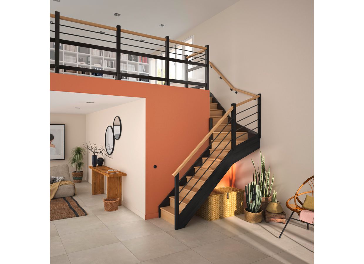 Balustrade REGATE bois et acier-Lapeyre