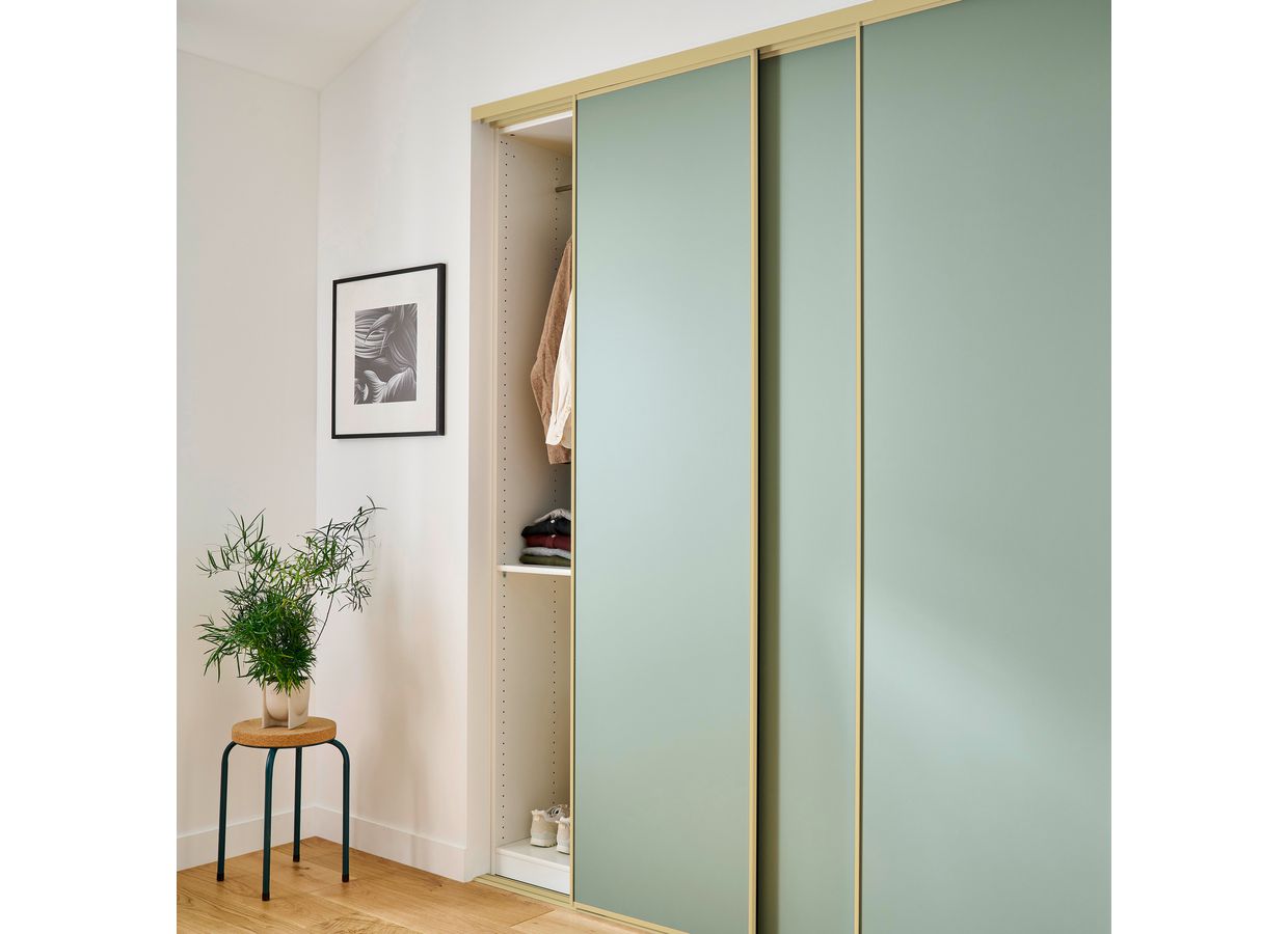 Porte de placard coulissante décor velours UNION | Lapeyre