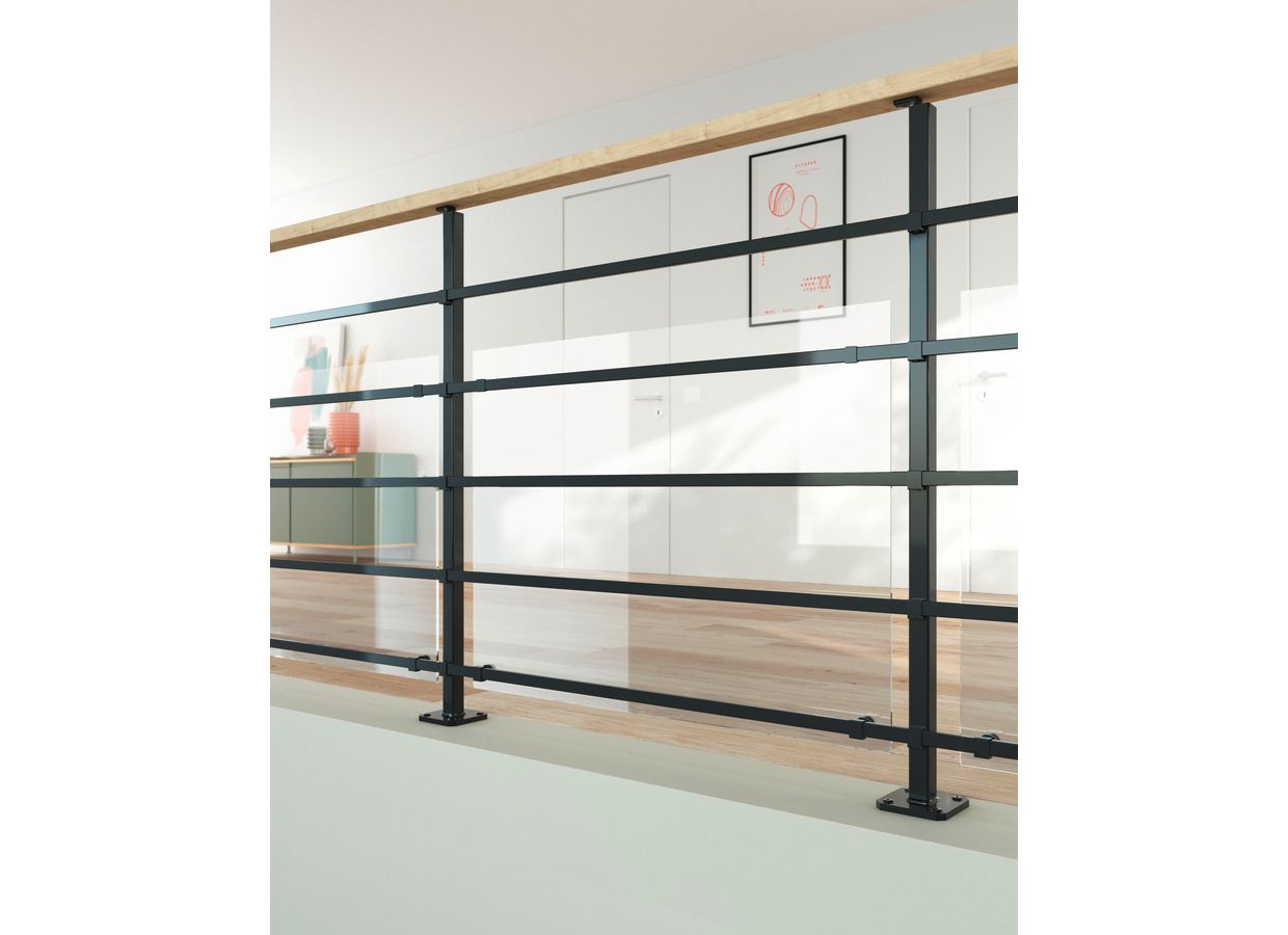 Balustrade EVA avec tubes en acier -Lapeyre