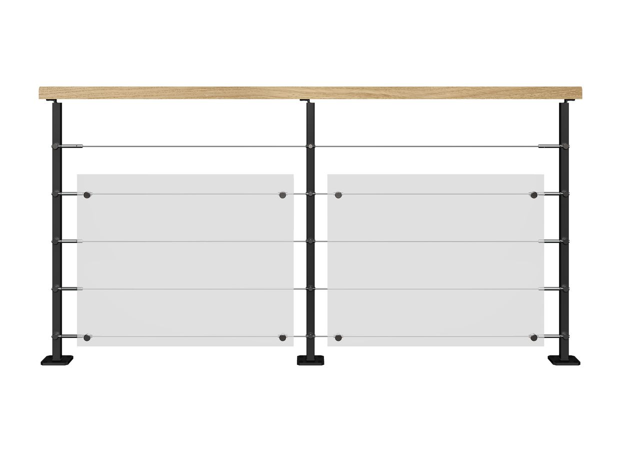 Balustrade avec câbles en acier CUBIK