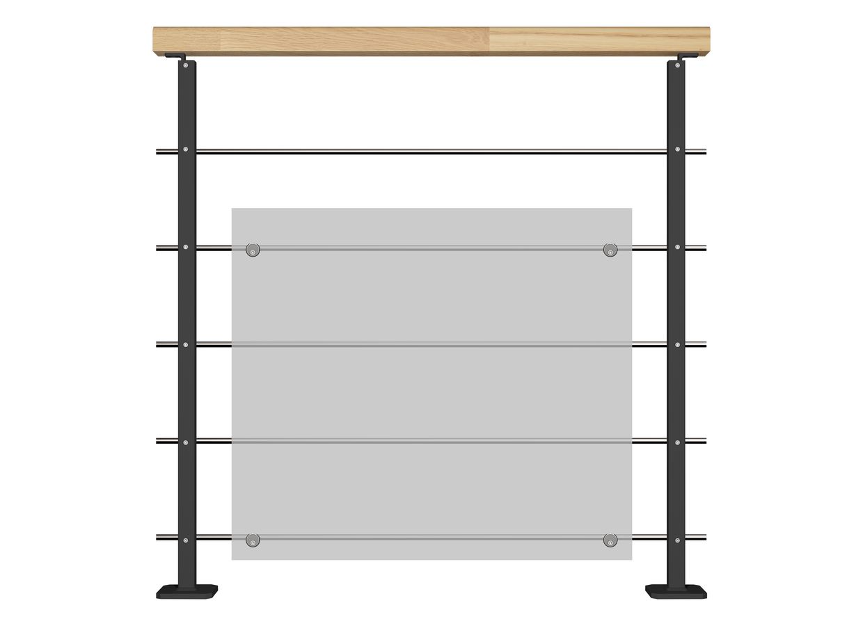 Balustrade avec tubes en acier CUBIK