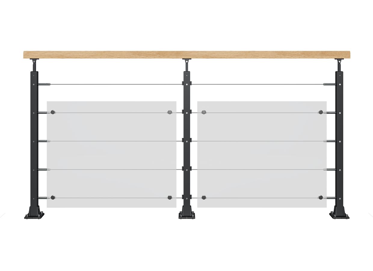 Balustrade EPURE avec tubes en inox