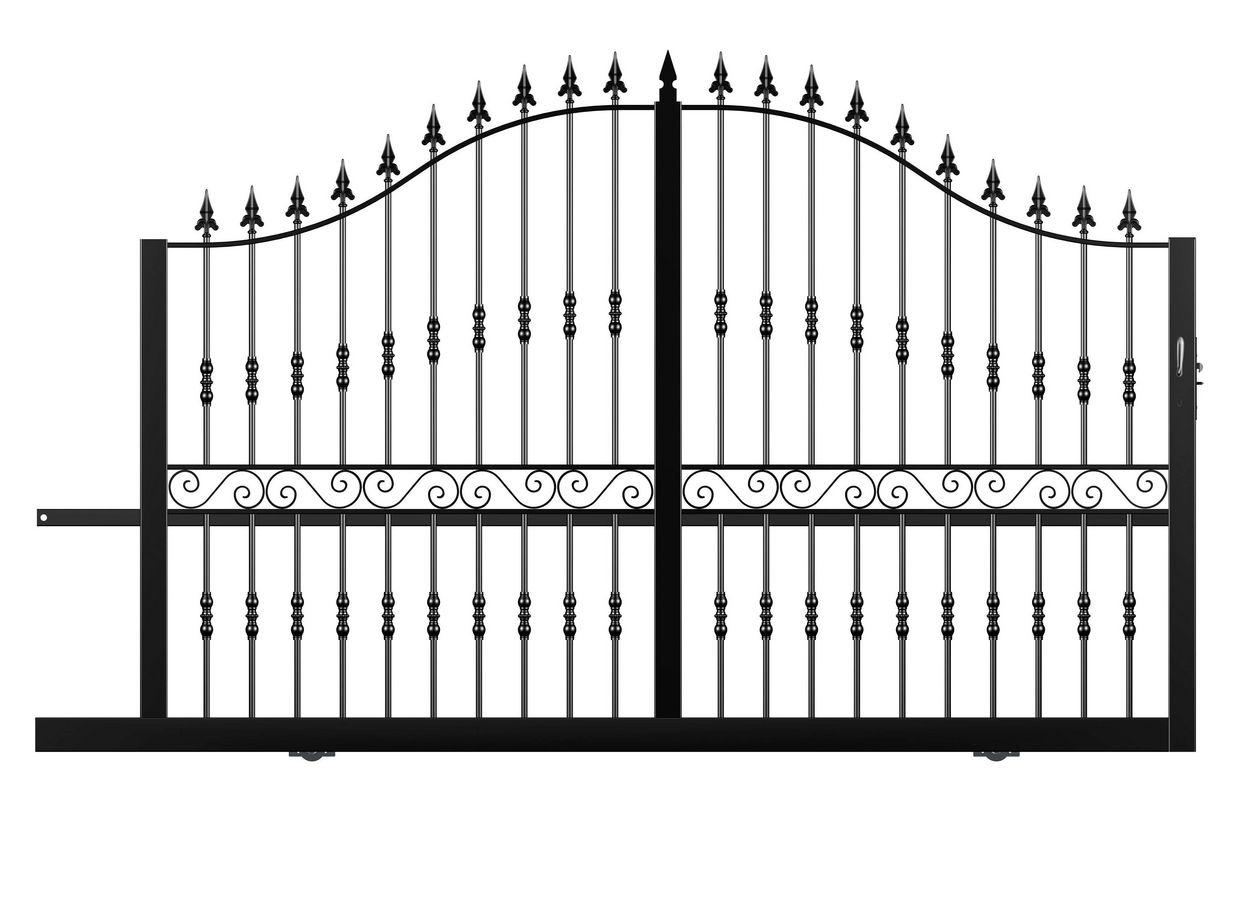 Portail coulissant Acier Dommartin ajouré sur-mesure