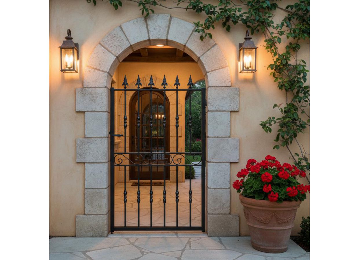 Portillon acier Dommartin ajouré sur mesure - Extérieur