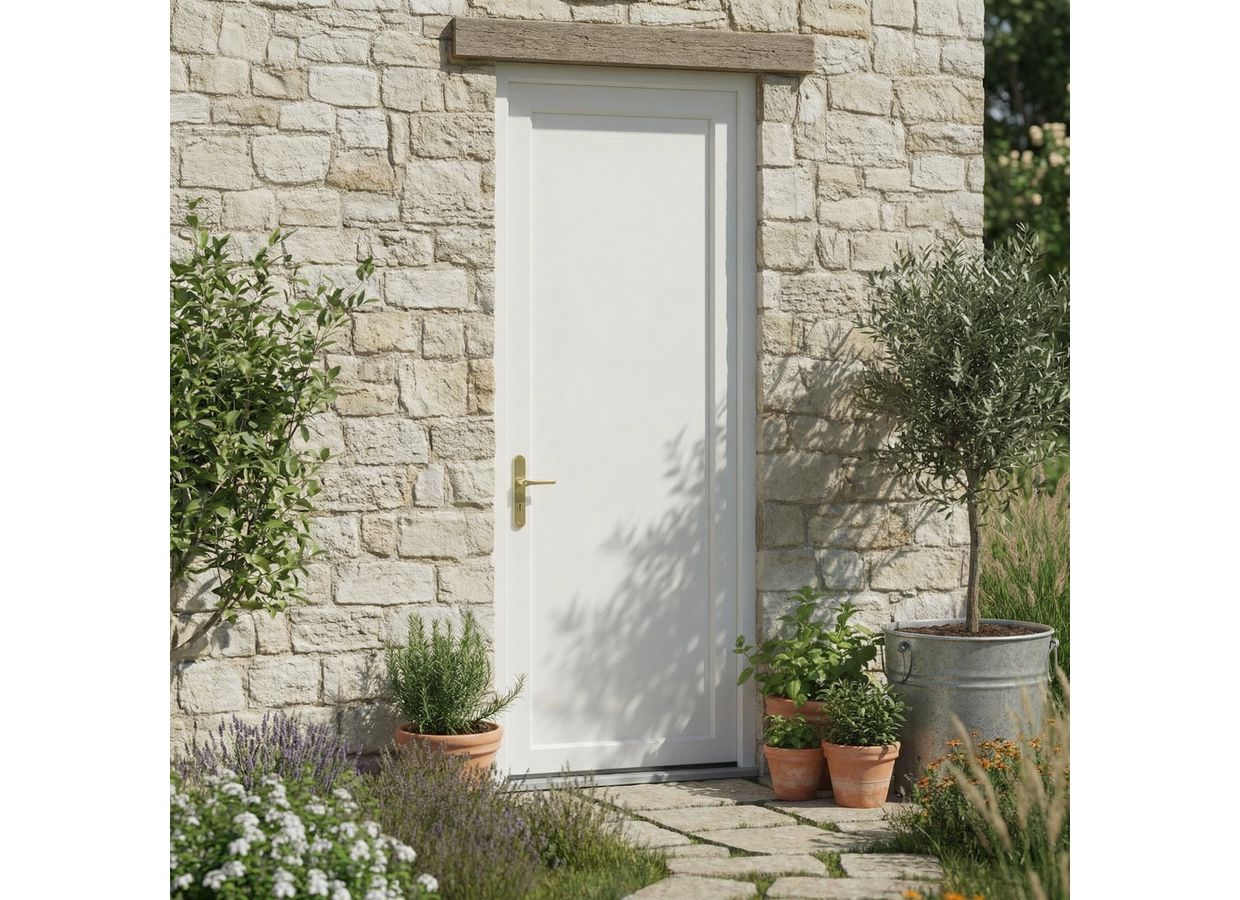 Porte de service PVC Cancale 2 sur mesure-Lapeyre