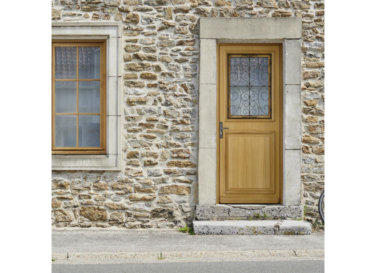 Porte d'entrée ANNE-SOPHIE bois exotique sur mesure-Lapeyre