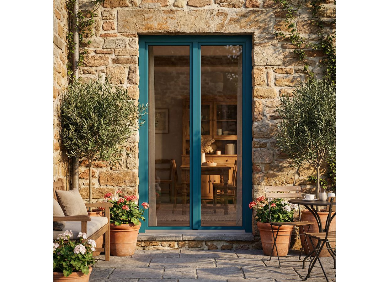 Porte fenêtre PVC couleur laquée Héméra sur-mesure | Lapeyre