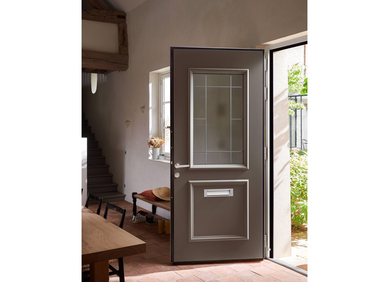 Porte d'entrée Adèle-Rose Aluminium - Portes