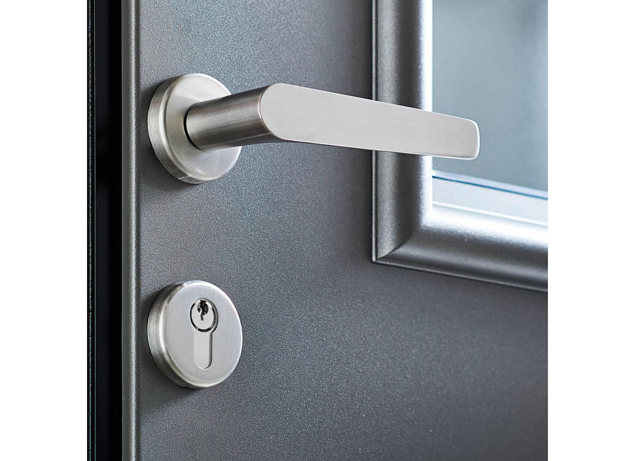 Porte d'entrée Adèle-Rose Aluminium - Portes
