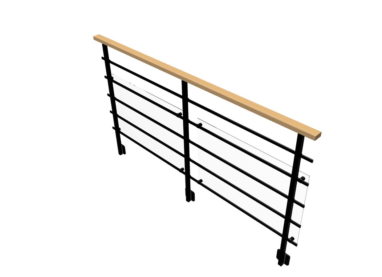 Balustrade EVAN avec tubes en acier