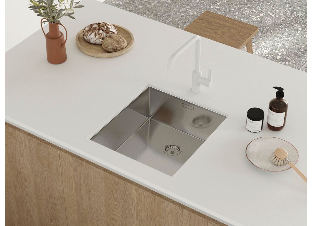 Plan de travail quartz BLANCO ABSOLU sur-mesure Ep.20/40 mm | Lapeyre