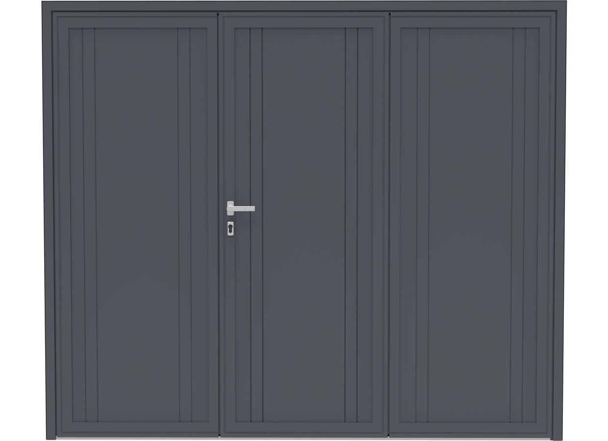 Porte de garage Aluminium Minnesota battante sur mesure-Lapeyre