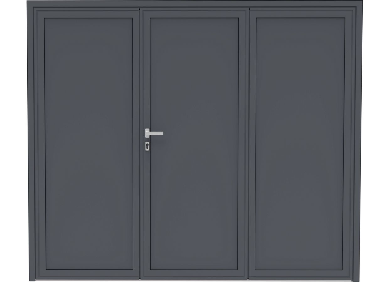 Porte de garage Aluminium Minnesota battante sur mesure-Lapeyre