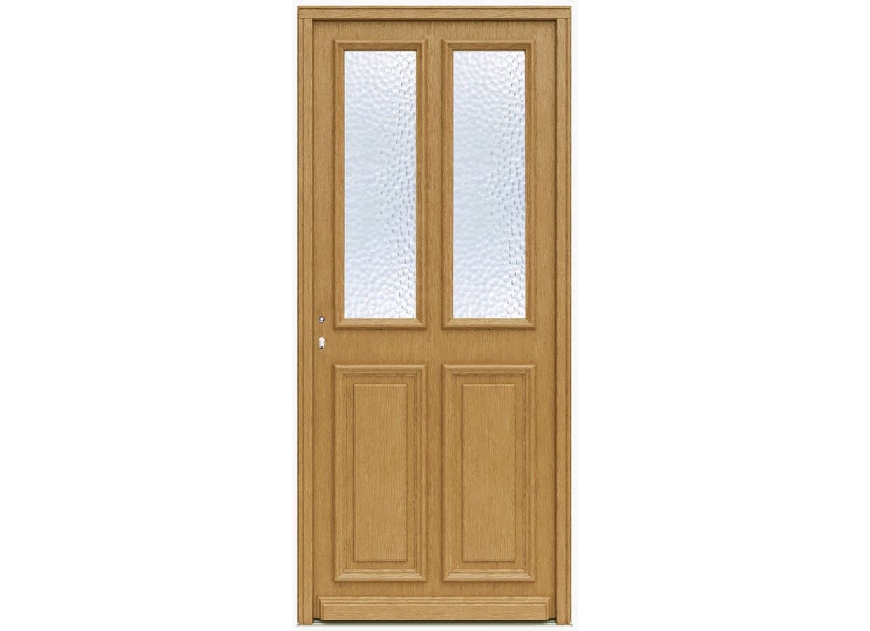 Porte d'entrée ** Bois exotique ANNE-EVA sur mesure Main Image