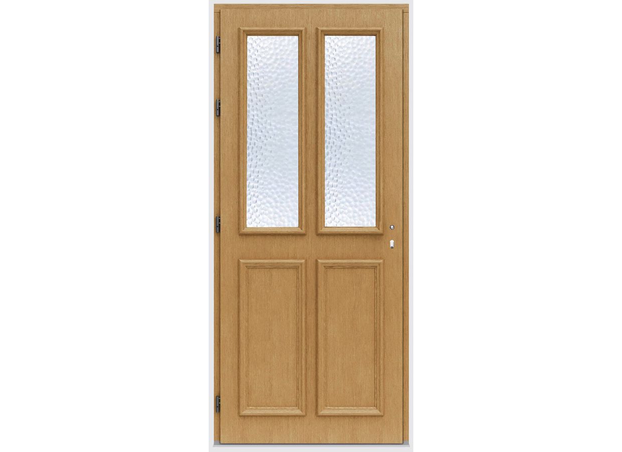 Porte d'entrée ANNE-EVA bois exotique sur mesure-Lapeyre