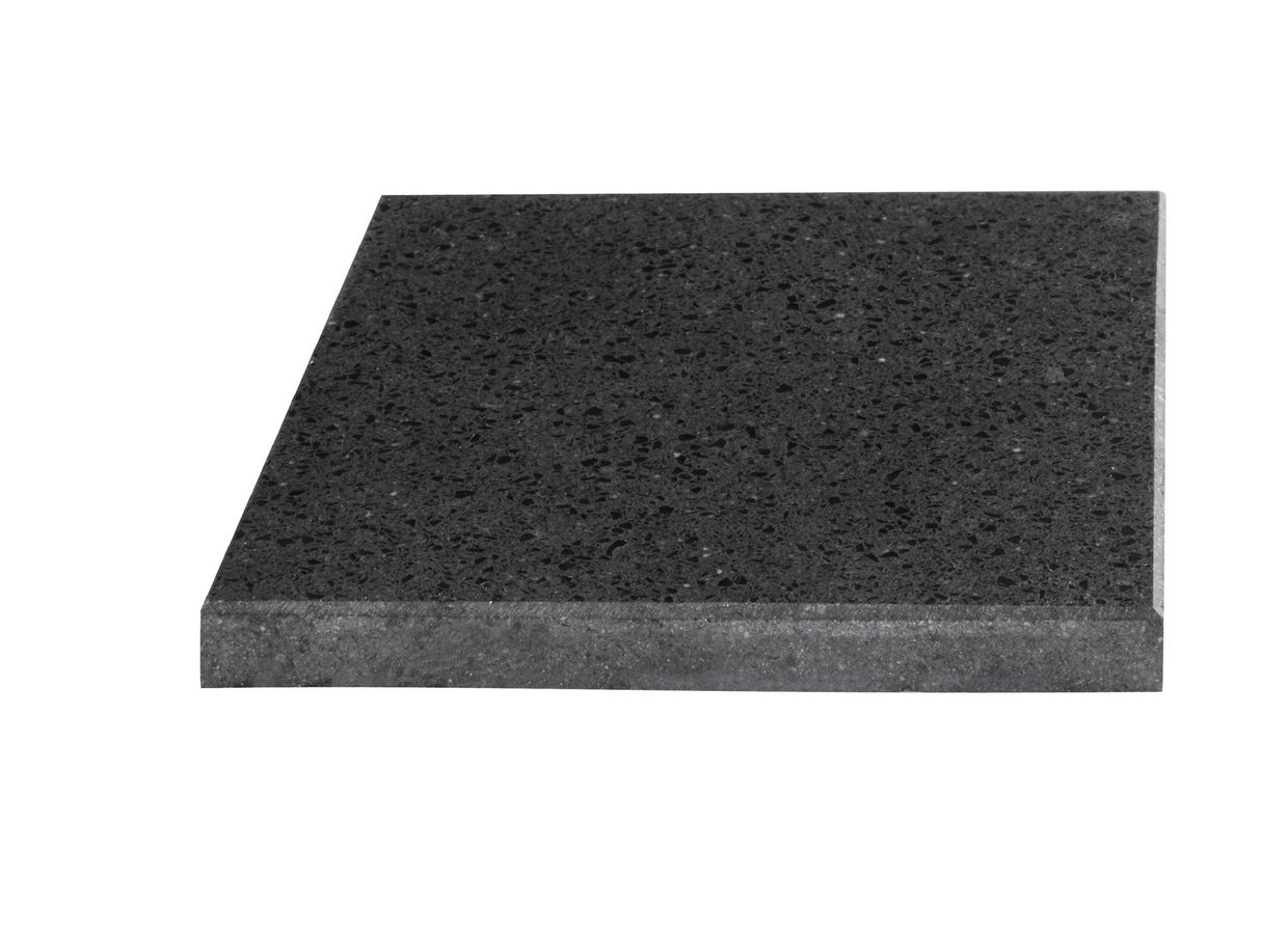 Plan de travail quartz NOIR sur-mesure Ep.20/40 mm