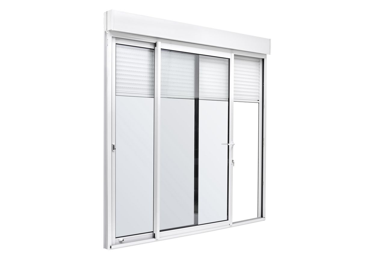 Baie coulissante Néva Aluminium volet intégré sur mesure-Lapeyre
