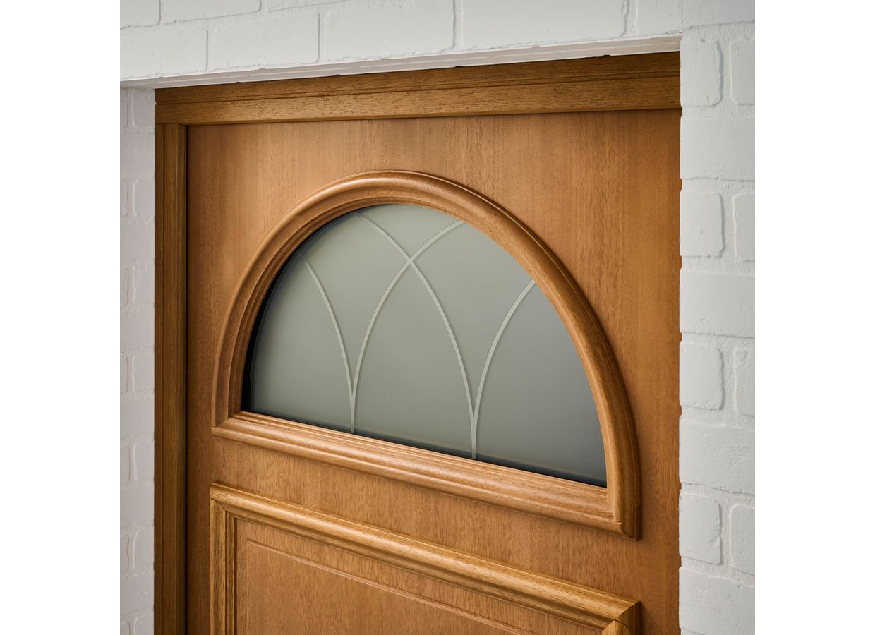 Porte d'entrée AVA-LUNA bois exotique sur mesure-Lapeyre