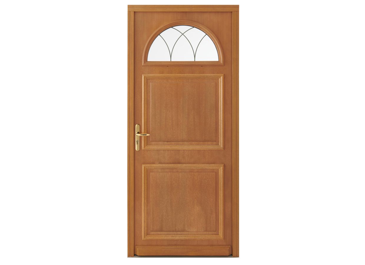 Porte d'entrée AVA-LUNA bois exotique sur mesure-Lapeyre