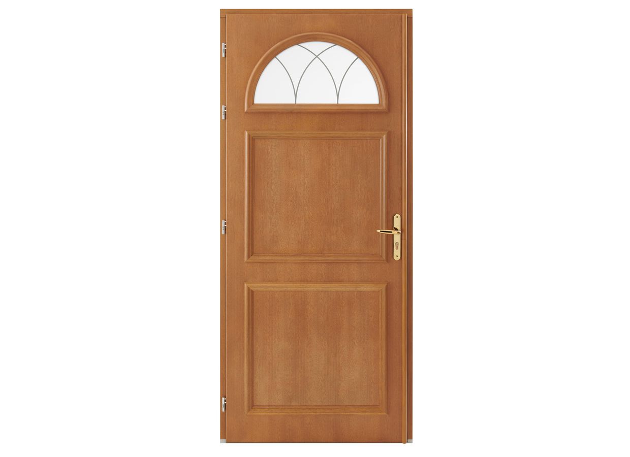 Porte d'entrée AVA-LUNA bois exotique sur mesure-Lapeyre