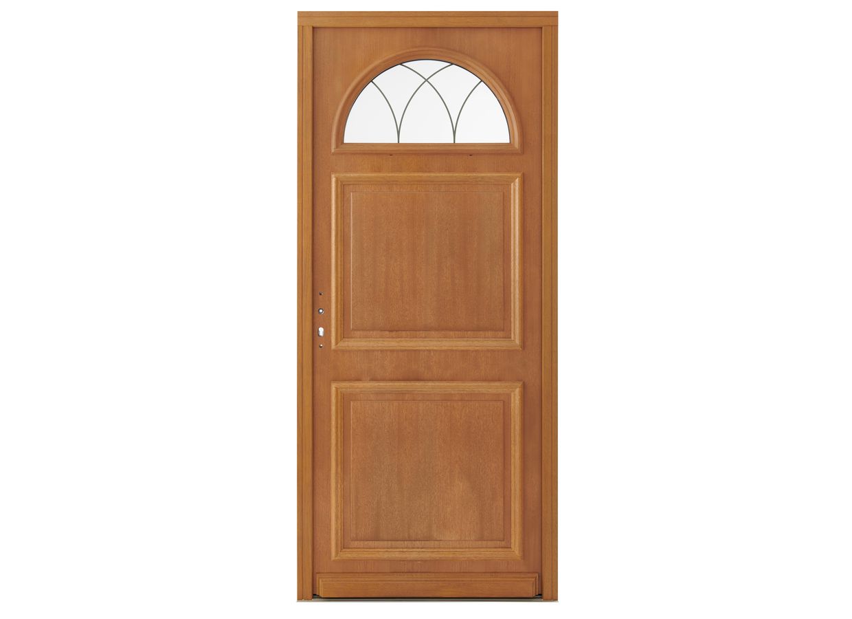 Porte d'entrée** Bois exotique AVA-LUNA sur mesure Main Image