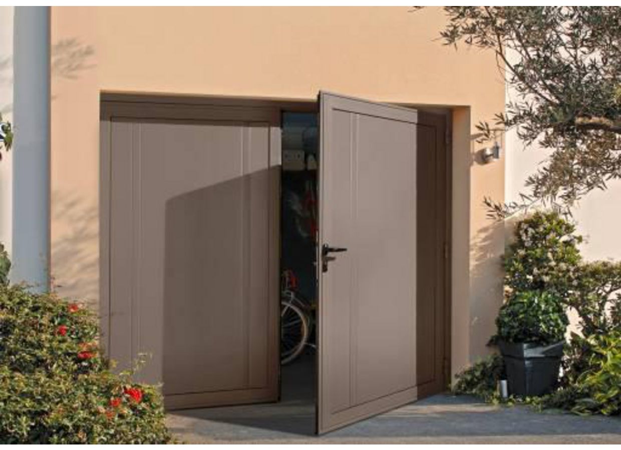 Porte de garage Aluminium Minnesota battante sur mesure-Lapeyre