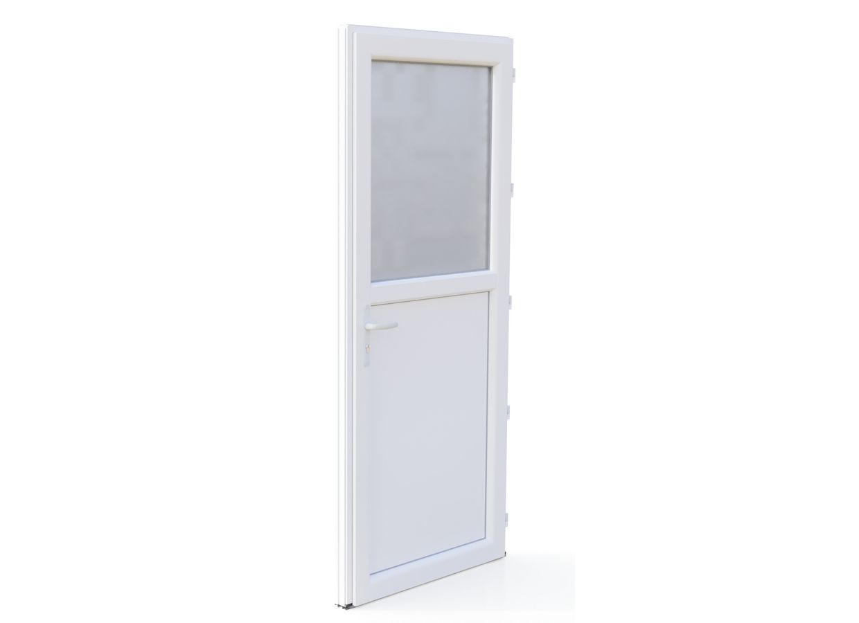 Porte de service PVC Bréhat 2 sur mesure-Lapeyre