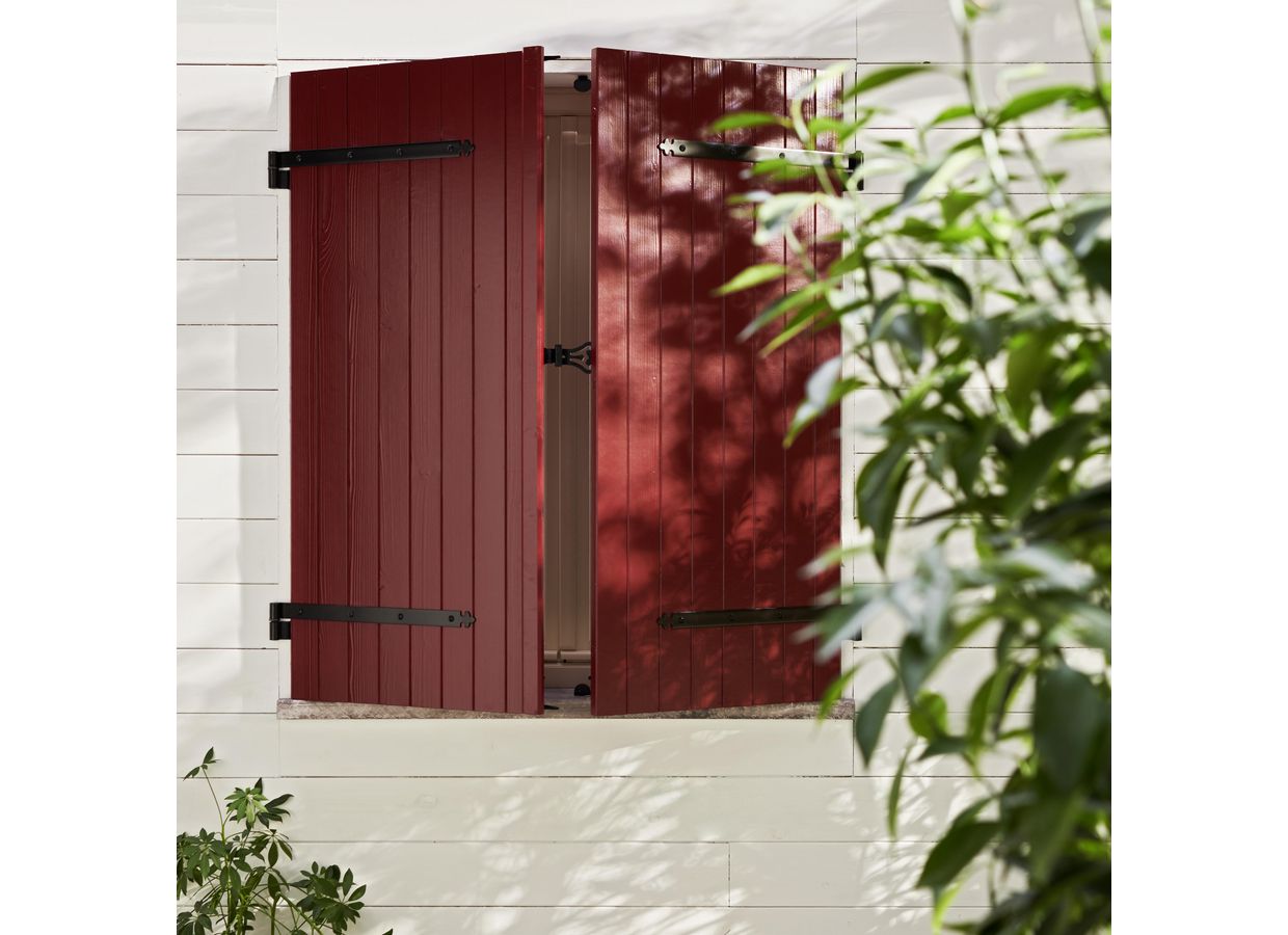 Persienne pliante en PVC NANCY ferrage Inox sur mesure-Lapeyre