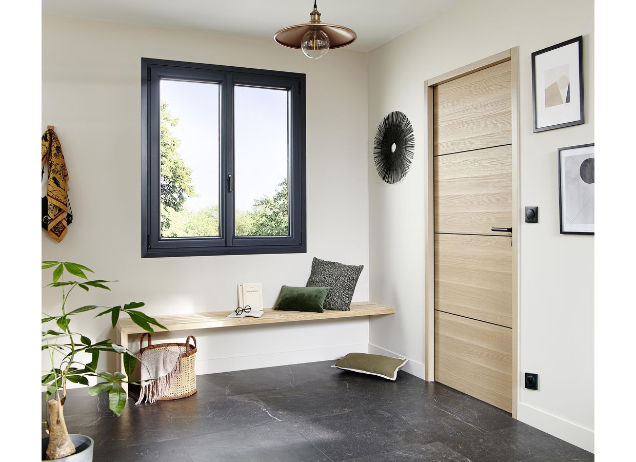 Fenêtre PVC couleur plaxée Pria Performance sur-mesure