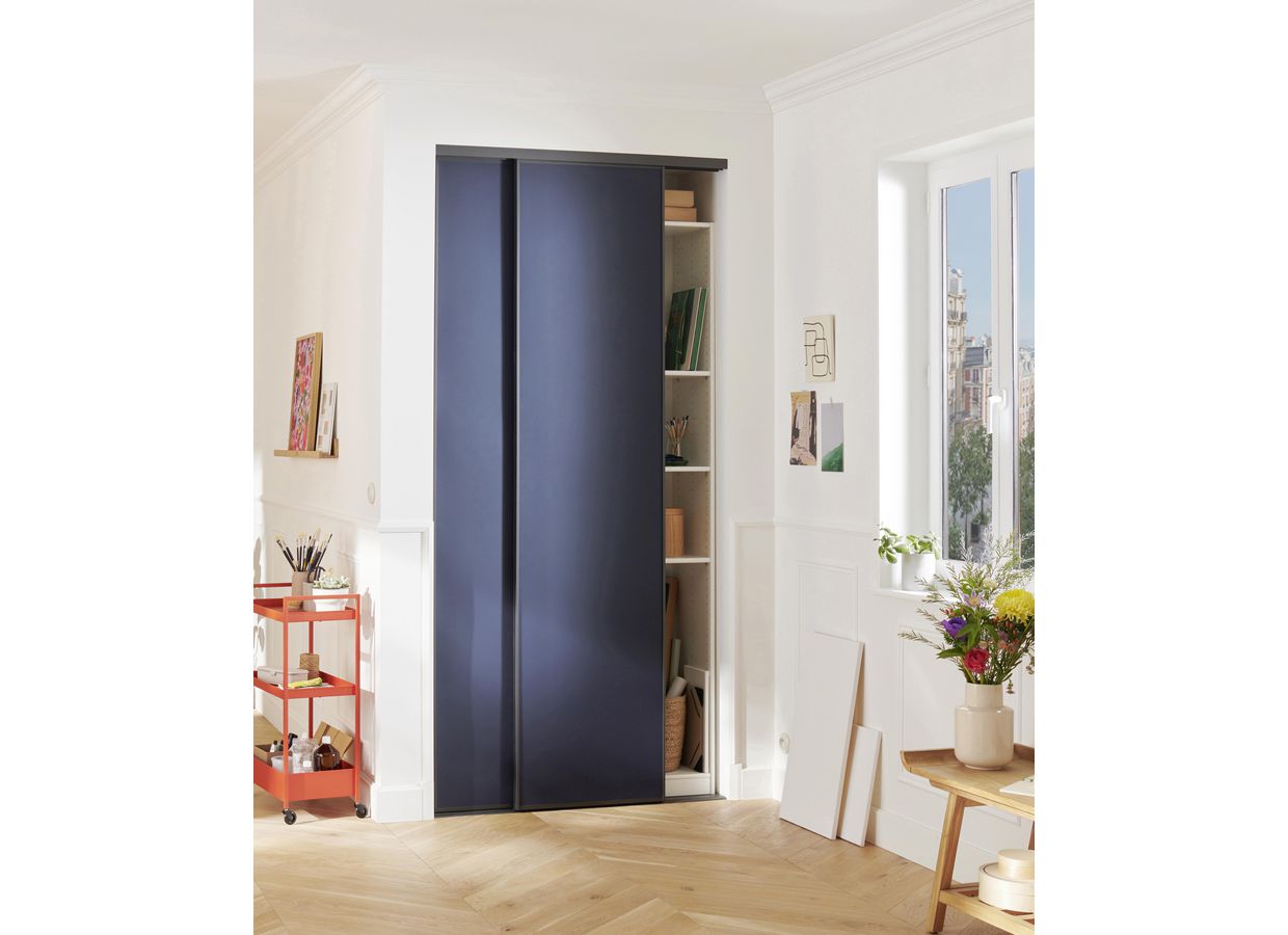Porte de placard coulissante décor velours UNION | Lapeyre