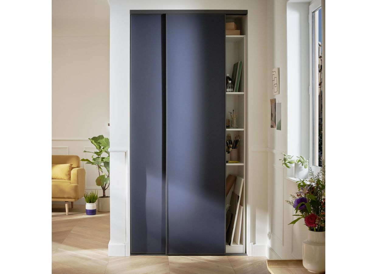 Porte de placard coulissante décor velours UNION | Lapeyre
