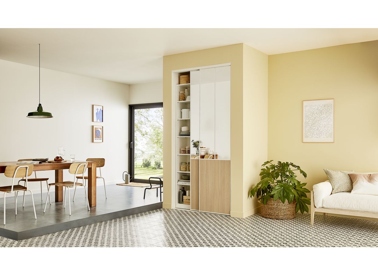 Porte de placard coulissante décor miroir UNION | Lapeyre