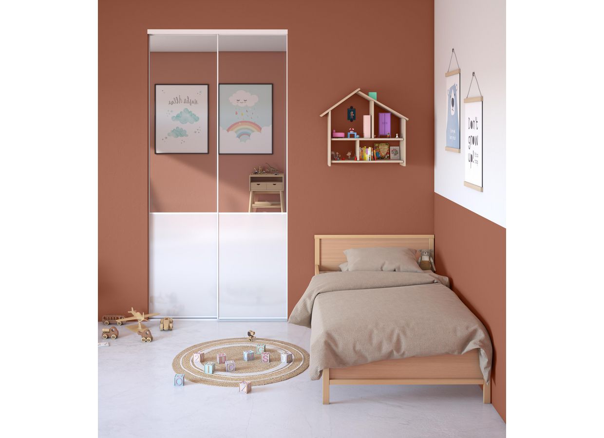 Porte de placard coulissante décor gloss UNION | Lapeyre