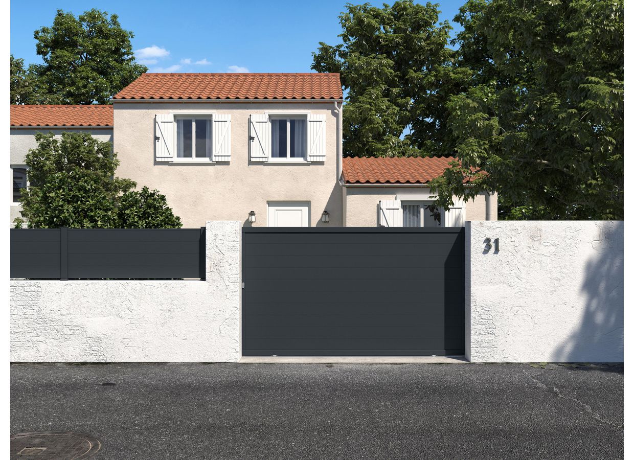Clôture Bari en aluminium sur mesure -Lapeyre