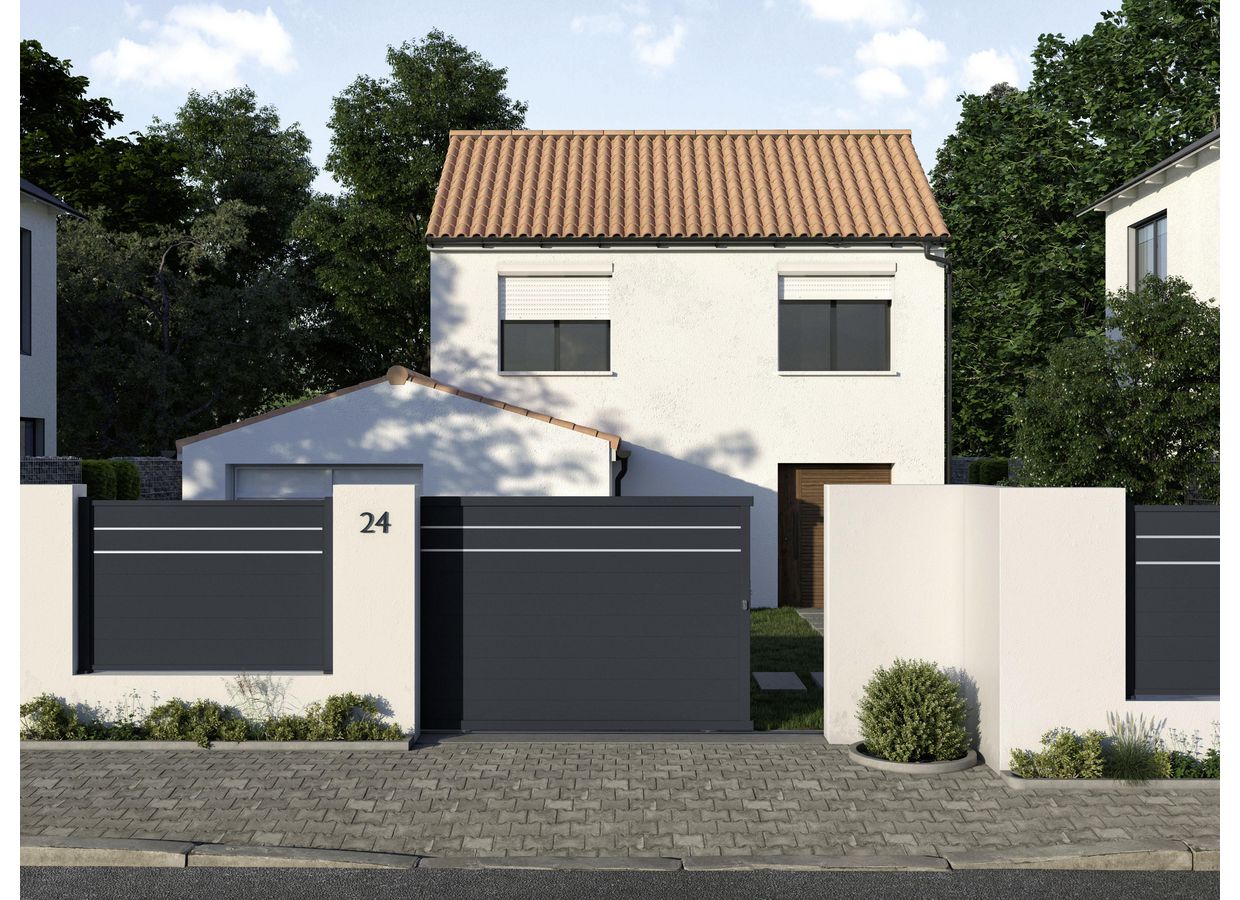 Clôture Bari en aluminium sur-mesure