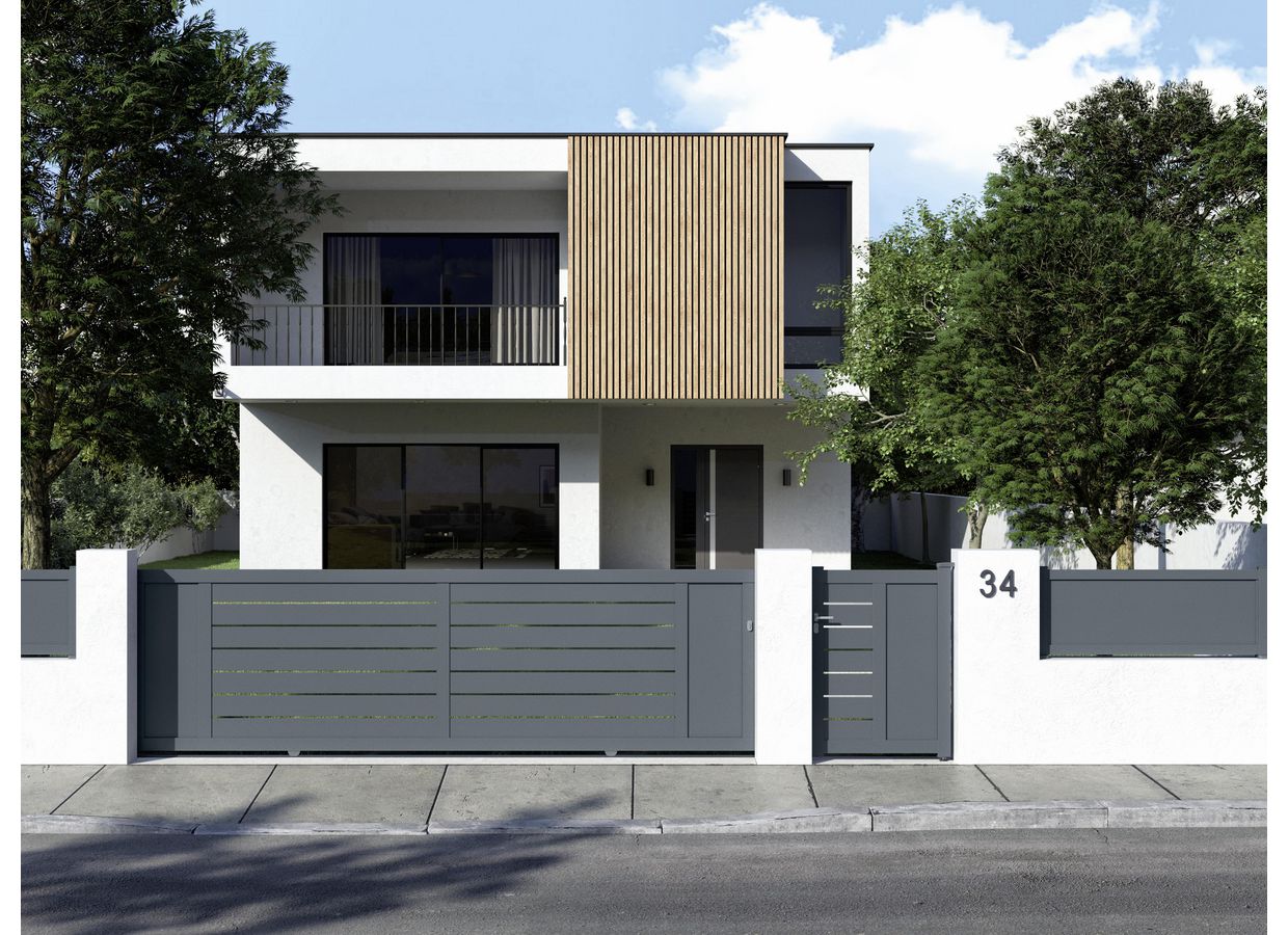 Portail coulissant Aluminium Catane sur mesure-Lapeyre