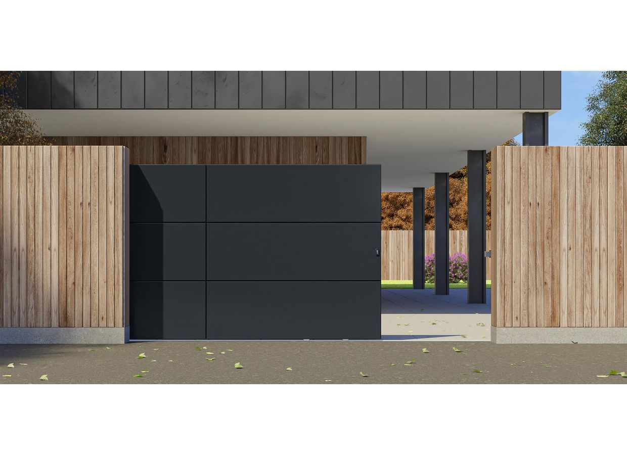 Portail coulissant Vinicius aluminium sur mesure | Lapeyre