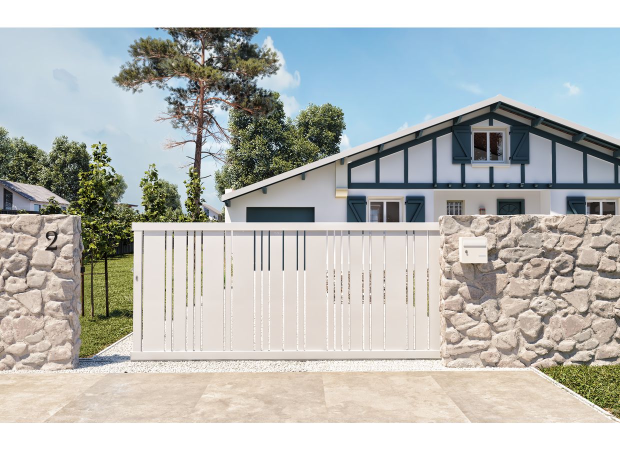Portail coulissant Aluminum Valérian sur mesure | Lapeyre