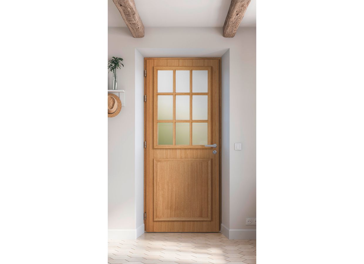 Porte d'entrée ANNE-PERRINE Chêne sur mesure-Lapeyre