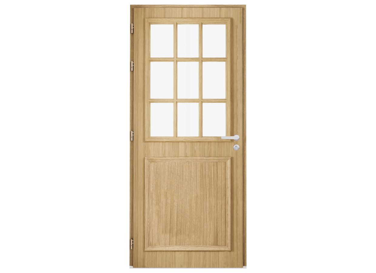 Porte d'entrée ANNE-PERRINE Chêne sur mesure-Lapeyre