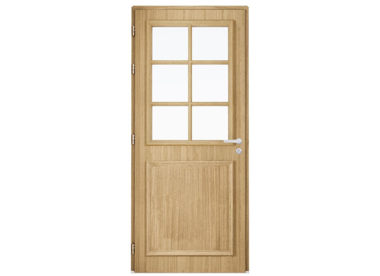 Porte d'entrée ANNE-PERRINE Chêne sur mesure-Lapeyre