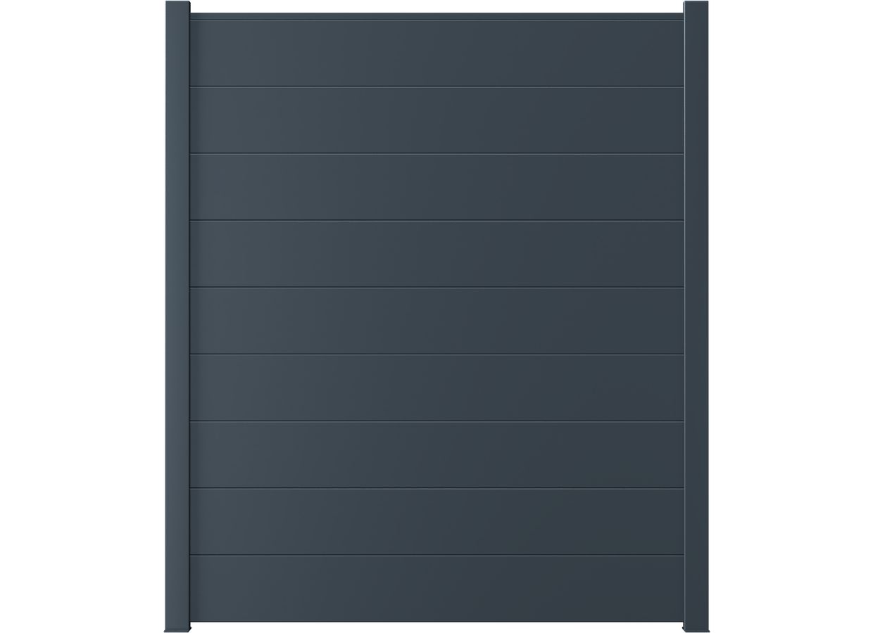 Pack 3 lames pleines clôture Valeda aluminium sur mesure | Lapeyre