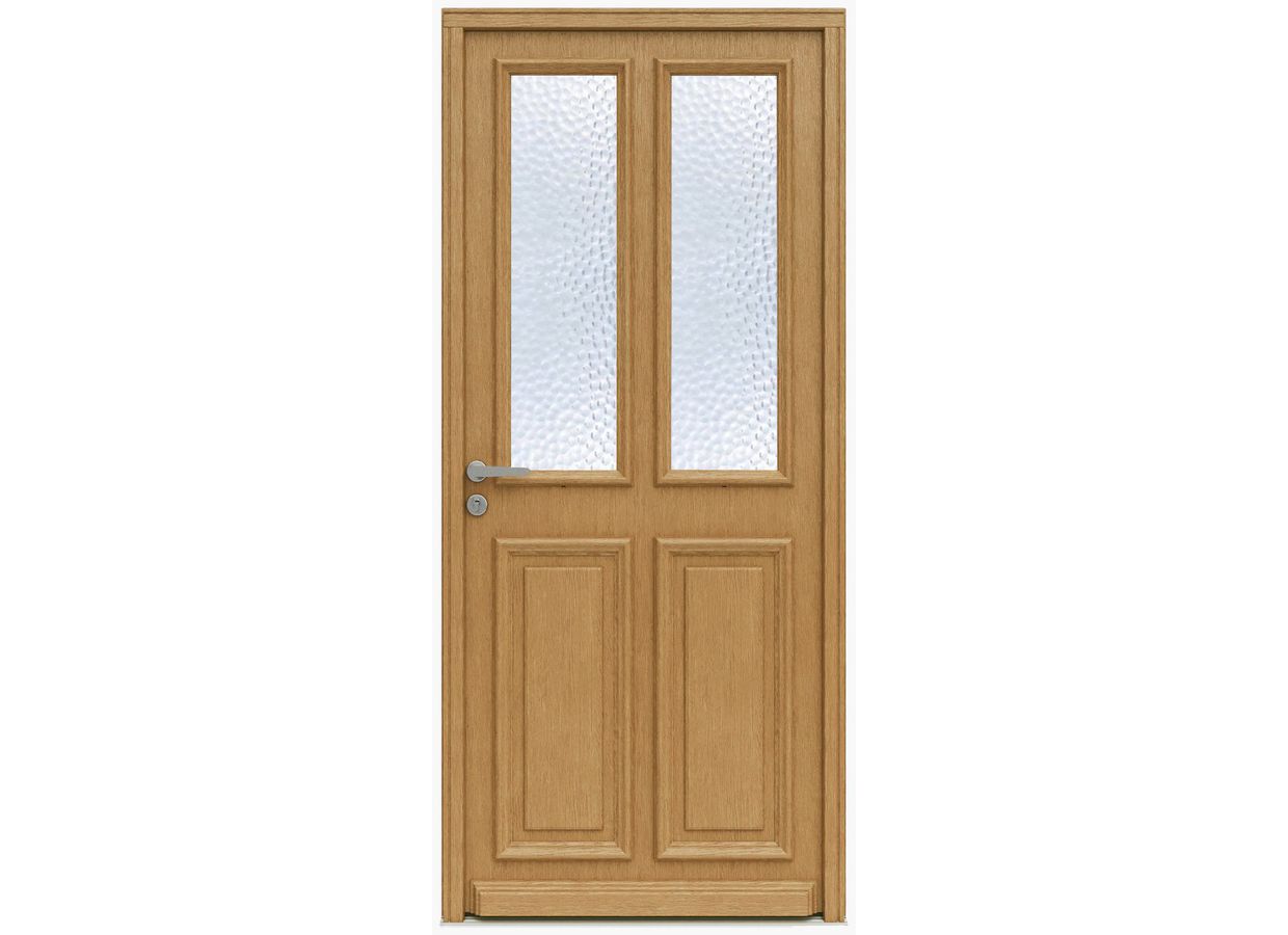 Porte d'entrée ANNE-EVA bois exotique sur mesure-Lapeyre
