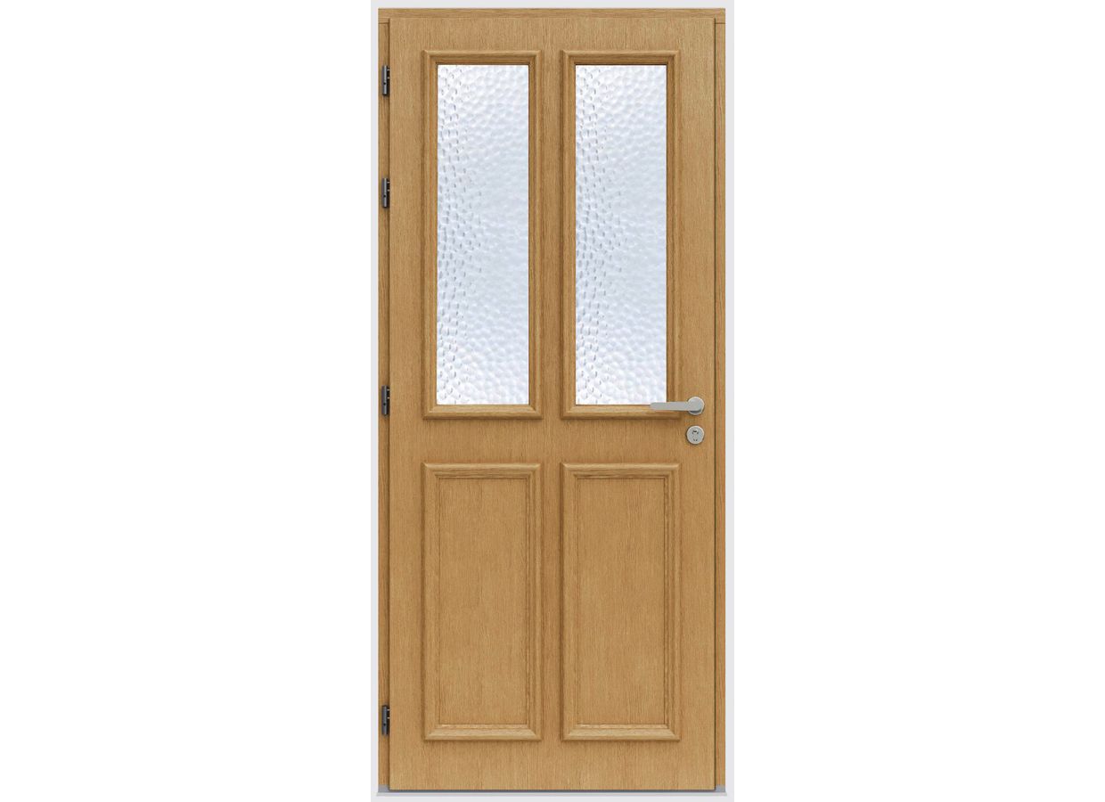 Porte d'entrée ANNE-EVA bois exotique sur mesure-Lapeyre